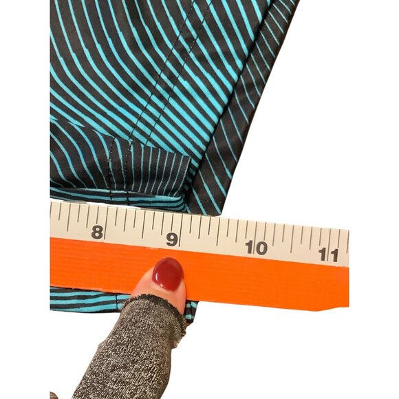 Nike Dri-Fit Men Medium Athletic Basketball Shorts Blue Black Striped - Picture 10 of 12